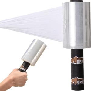 imageGORILLA GRIP 500 Stretch Film Heavy Duty Plastic 1200ft Shrink Wrap Roll 17quot Puncture Resistant Industrial Strength for Shipping Pallet Storing Moving Packing Furniture Protection 1 Pack Clear1
