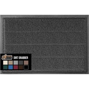 imageGORILLA GRIP Dirt Grabber Mesh Doormat LowProfile Stain and Fade Resistant Heavy Duty Quick Dry Striped Doormats Mats for Indoor or Outdoor Entry Shoe Scraper Garage Entrance Mat 47x35 Dark GrayDark Gray