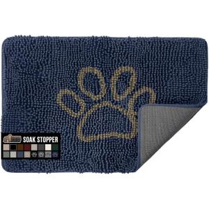 imageGORILLA GRIP Dog Doormat Absorbent Doormats for Muddy Dogs Paws 36x24 Machine Washable Soakstopper Rugs Cleaner Floors US Designed Pet Bed Door Mat Indoor Entrance Pets Rug Paw GrayNavy Cappuccino