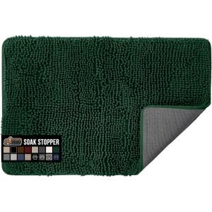 imageGORILLA GRIP Dog Doormat Absorbent Doormats for Muddy Dogs Paws 36x24 Machine Washable Soakstopper Rugs Cleaner Floors US Designed Pet Bed Door Mat Indoor Entrance Pets Rug Paw GrayDeep Green