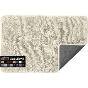 imageGORILLA GRIP Dog Doormat Absorbent Doormats for Muddy Dogs Paws 36x24 Machine Washable Soakstopper Rugs Cleaner Floors US Designed Pet Bed Door Mat Indoor Entrance Pets Rug Paw GrayCream