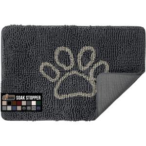 imageGORILLA GRIP Dog Doormat Absorbent Doormats for Muddy Dogs Paws 36x24 Machine Washable Soakstopper Rugs Cleaner Floors US Designed Pet Bed Door Mat Indoor Entrance Pets Rug Paw GrayCharcoal Cloudy Sky