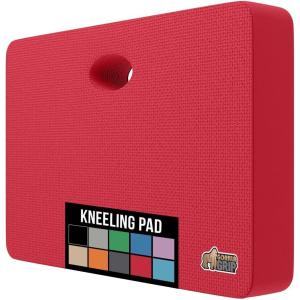 imageGORILLA GRIP Extra Thick Patent Pending Garden Kneeling Pad 175 x 11 Inch Supportive Soft Foam Knee Cushioning for Gardening Water Resistant Bathing Baby Working Supplies Lightweight BlackRed