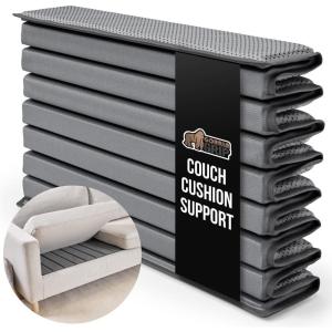imageGORILLA GRIP Heavy Duty Couch Cushion Support Board to Fix Sagging Sofas 215 x 70 Sofa Thick Plywood Boards Add Strong Seat Supports Stays in Place Replacement Stuffing Under Couches GrayGrey