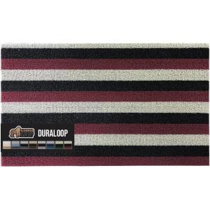 imageGORILLA GRIP Heavy Duty Striped Doormat Thick Bristles Crush Proof Texture Catches Dirt from Shoes Strong Backing Easy to Clean Indoor and Outdoor Entrance Mats 24x16 Burgundy Black CreamBurgundy  Black  Cream