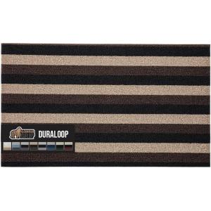 imageGORILLA GRIP Heavy Duty Striped Doormat Thick Bristles Crush Proof Texture Catches Dirt from Shoes Strong Backing Easy to Clean Indoor and Outdoor Entrance Mats 24x16 Burgundy Black CreamBlack  Brown  Beige