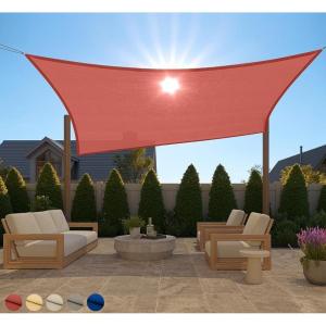 imageGORILLA GRIP Heavy Duty Sun Shade UV Protection Fade Tear and Rust Resistant Rectangle Sunshade Canopy Curved Edges Blocks Sunlight Breathable Sail Outdoor Patio Lawn Garden 10x13 FT SandTerra