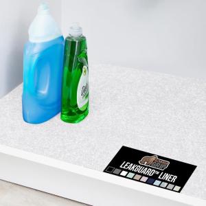 imageGORILLA GRIP LeakGuard NonAdhesive Under Sink Mat for Kitchen Cabinet Waterproof Quick Dry Shelf Liner Durable Absorbent Felt Mats for Bathroom Sinks Cabinets Dresser Easy to Trim 24x30 CharcoalWhite