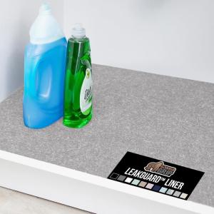 imageGORILLA GRIP LeakGuard NonAdhesive Under Sink Mat for Kitchen Cabinet Waterproof Quick Dry Shelf Liner Durable Absorbent Felt Mats for Bathroom Sinks Cabinets Dresser Easy to Trim 24x30 CharcoalLight Gray