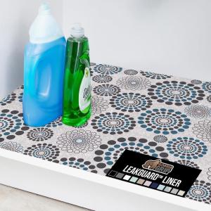 imageGORILLA GRIP LeakGuard NonAdhesive Under Sink Mat for Kitchen Cabinet Waterproof Quick Dry Shelf Liner Durable Absorbent Felt Mats for Bathroom Sinks Cabinets Dresser Easy to Trim 24x30 CharcoalSpiral GrayWhiteTurquoise
