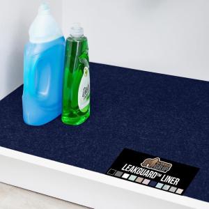 imageGORILLA GRIP LeakGuard NonAdhesive Under Sink Mat for Kitchen Cabinet Waterproof Quick Dry Shelf Liner Durable Absorbent Felt Mats for Bathroom Sinks Cabinets Dresser Easy to Trim 24x30 CharcoalNavy