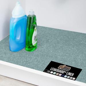 imageGORILLA GRIP LeakGuard NonAdhesive Under Sink Mat for Kitchen Cabinet Waterproof Quick Dry Shelf Liner Durable Absorbent Felt Mats for Bathroom Sinks Cabinets Dresser Easy to Trim 24x30 CharcoalSpa Blue