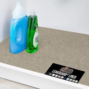 imageGORILLA GRIP LeakGuard NonAdhesive Under Sink Mat for Kitchen Cabinet Waterproof Quick Dry Shelf Liner Durable Absorbent Felt Mats for Bathroom Sinks Cabinets Dresser Easy to Trim 24x30 CharcoalBeige
