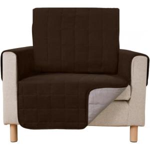 imageGORILLA GRIP Patented Waterproof SlipResistant 23quot Chair Protector Cover for Leather or Fabric Couch Cushion Large Microsuede Furniture Covers Dogs Pets Machine Washable Slipcover GrayBrown