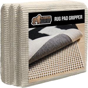 imageGORILLA GRIP Rug Pad for Carpet Floor Double Sided Mat 2x4 FT Gripper for Over Carpets Keep Area Rugs in Place on Carpeted Floors No Residue Adhesive Pads Reduce Shifting or Bunching Under Mats26 x 9 Rectangular