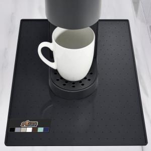 imageGORILLA GRIP Silicone Coffee Mat Espresso Drink Bar Station Accessories Use Under Machine Waterproof Heat Resistant MultiUse Dish Drying Mats Stays in Place Kitchen Home Decor 115x185 BlackBlack