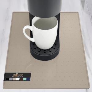 imageGORILLA GRIP Silicone Coffee Mat Espresso Drink Bar Station Accessories Use Under Machine Waterproof Heat Resistant MultiUse Dish Drying Mats Stays in Place Kitchen Home Decor 115x185 BlackAlmond