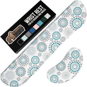 imageGORILLA GRIP Silky Gel Memory Foam Wrist Rest for Computer Keyboard Mouse Ergonomic Design for Typing Pain Relief Desk Pads Support Hand and Arm Mousepad Rests Stain Resistant 2 Piece Pad BlackSpiral