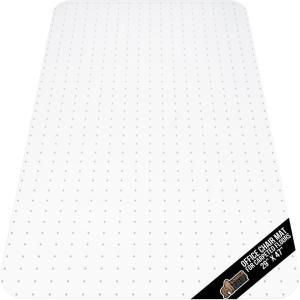 imageGORILLA GRIP Slip Resistant Office Chair Mat for Carpet Floors Smooth Glide Under Desk Carpeted Floor Protector Heavy Duty Plastic Computer Mats for Rolling Work and Gaming Chairs 29x47 ClearCarpet