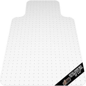 imageGORILLA GRIP Slip Resistant Office Chair Mat for Carpet Floors Smooth Glide Under Desk Carpeted Floor Protector Heavy Duty Plastic Computer Mats for Rolling Work and Gaming Chairs 29x47 ClearCarpet Mat With Lip