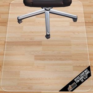 imageGORILLA GRIP Slip Resistant Office Chair Mat for Carpet Floors Smooth Glide Under Desk Carpeted Floor Protector Heavy Duty Plastic Computer Mats for Rolling Work and Gaming Chairs 29x47 ClearHard Floor