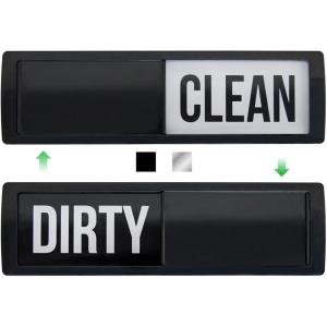 imageGORILLA GRIP Strong Dishwasher Magnet Clean Dirty Sign Large Letters for Easy Read Optional Adhesive Sticker for NonMagnet Surfaces NonScratch Sliding Dish Washer Magnets Kitchen Decor BlackBlack