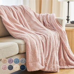 imageThe Connecticut Home Co Throw Blanket for Couch Soft Fluffy Room Decor Cozy Warm Throws for Bed Couches Gifts for Women Bedroom Cute Aesthetic Blankets Faux Fur and Sherpa 65x50 GrayDusty Rose Faux Fur