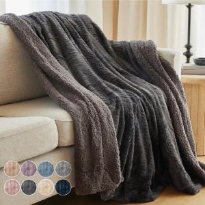 imageThe Connecticut Home Co Throw Blanket for Couch Soft Fluffy Room Decor Cozy Warm Throws for Bed Couches Gifts for Women Bedroom Cute Aesthetic Blankets Faux Fur and Sherpa 65x50 GrayGray Faux Fur