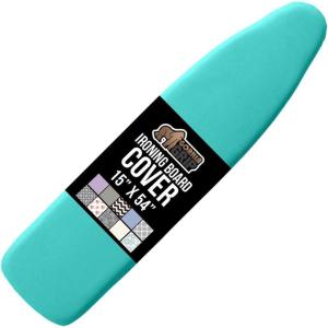 imageThe Original GORILLA GRIP Ironing Board Cover and Pad Silicone Coating Thick Scorch Resistant Padding Heavy Duty Iron Covers Standard Boards Hook and Loop Fastener Strap Silver 15x54Turquoise