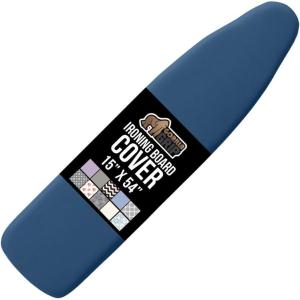 imageThe Original GORILLA GRIP Ironing Board Cover and Pad Silicone Coating Thick Scorch Resistant Padding Heavy Duty Iron Covers Standard Boards Hook and Loop Fastener Strap Silver 15x54Navy