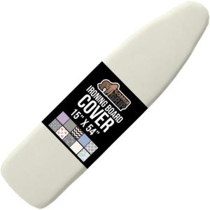 imageThe Original GORILLA GRIP Ironing Board Cover and Pad Silicone Coating Thick Scorch Resistant Padding Heavy Duty Iron Covers Standard Boards Hook and Loop Fastener Strap Silver 15x54Linen