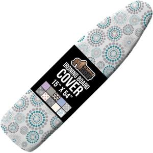 imageThe Original GORILLA GRIP Ironing Board Cover and Pad Silicone Coating Thick Scorch Resistant Padding Heavy Duty Iron Covers Standard Boards Hook and Loop Fastener Strap Silver 15x54Spiral GrayWhiteTurquoise