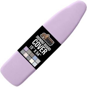 imageThe Original GORILLA GRIP Ironing Board Cover and Pad Silicone Coating Thick Scorch Resistant Padding Heavy Duty Iron Covers Standard Boards Hook and Loop Fastener Strap Silver 15x54Light Purple