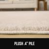 imageGORILLA GRIP Slip Resistant Soft Washable Stain Resistant Area Rug Plush Thick Carpet for Bedroom Living Room No Shed Floor Rugs Pet Friendly Dorm Essentials Kid Nursery Home Decor 2x3 GrayIvory