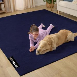 imageGORILLA GRIP Slip Resistant Soft Washable Stain Resistant Area Rug Plush Thick Carpet for Bedroom Living Room No Shed Floor Rugs Pet Friendly Dorm Essentials Kid Nursery Home Decor 2x3 GrayNavy Blue