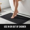 imageGORILLA GRIP Exfoliating Bath and Shower Mat Textured Backing Soft LoofahStyle Foot Scrubber for Outside or Inside Bathtub Quick Dry Easy Drainage Tub Floor Mats Bathroom Essentials 24x16 GrayBlack