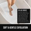 imageGORILLA GRIP Exfoliating Bath and Shower Mat Textured Backing Soft LoofahStyle Foot Scrubber for Outside or Inside Bathtub Quick Dry Easy Drainage Tub Floor Mats Bathroom Essentials 24x16 GrayWhite