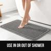 imageGORILLA GRIP Exfoliating Bath and Shower Mat Textured Backing Soft LoofahStyle Foot Scrubber for Outside or Inside Bathtub Quick Dry Easy Drainage Tub Floor Mats Bathroom Essentials 24x16 GrayGray