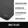 imageGORILLA GRIP Natural Rubber Indoor Outdoor Boot Tray for Shoes Waterproof Winter Mat with Raised Edges and Handle Tear Resistant Heavy Duty Home Garage Floor Mats Easy Clean Shoe Trays 24x16 BlackBlack