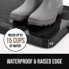 imageGORILLA GRIP Natural Rubber Indoor Outdoor Boot Tray for Shoes Waterproof Winter Mat with Raised Edges and Handle Tear Resistant Heavy Duty Home Garage Floor Mats Easy Clean Shoe Trays 24x16 BlackBlack