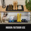 imageGORILLA GRIP Natural Rubber Indoor Outdoor Boot Tray for Shoes Waterproof Winter Mat with Raised Edges and Handle Tear Resistant Heavy Duty Home Garage Floor Mats Easy Clean Shoe Trays 24x16 BlackBlack