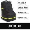 imageGORILLA GRIP Tear and Water Resistant Padded Car Seat Travel Bag for Airplane and Airport Universal Fit Baby Carseat Bags Holds Up to 50lbs Handle amp Shoulder Straps Air Gate Check Carrier GreenYellow