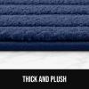 imageGORILLA GRIP Textured Backing Bathroom Rugs Soft Memory Foam Absorbent Striped Bath Mats Machine Washable amp Fade Resistant Bathmat Accessories for Floor Home Decor Shower Essentials Grey 24x16Navy