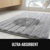 imageGORILLA GRIP Textured Backing Bathroom Rugs Soft Memory Foam Absorbent Striped Bath Mats Machine Washable amp Fade Resistant Bathmat Accessories for Floor Home Decor Shower Essentials Grey 24x16Grey