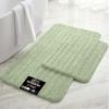 imageGORILLA GRIP Textured Backing Bathroom Rugs Soft Memory Foam Absorbent Striped Bath Mats Machine Washable amp Fade Resistant Bathmat Accessories for Floor Home Decor Shower Essentials Grey 24x16Sage