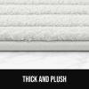 imageGORILLA GRIP Textured Backing Bathroom Rugs Soft Memory Foam Absorbent Striped Bath Mats Machine Washable amp Fade Resistant Bathmat Accessories for Floor Home Decor Shower Essentials Grey 24x16White