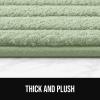 imageGORILLA GRIP Textured Backing Bathroom Rugs Soft Memory Foam Absorbent Striped Bath Mats Machine Washable amp Fade Resistant Bathmat Accessories for Floor Home Decor Shower Essentials Grey 24x16Sage