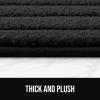 imageGORILLA GRIP Textured Backing Bathroom Rugs Soft Memory Foam Absorbent Striped Bath Mats Machine Washable amp Fade Resistant Bathmat Accessories for Floor Home Decor Shower Essentials Grey 24x16Black