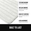imageGORILLA GRIP Textured Backing Bathroom Rugs Soft Memory Foam Absorbent Striped Bath Mats Machine Washable amp Fade Resistant Bathmat Accessories for Floor Home Decor Shower Essentials Grey 24x16White