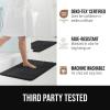 imageGORILLA GRIP Textured Backing Bathroom Rugs Soft Memory Foam Absorbent Striped Bath Mats Machine Washable amp Fade Resistant Bathmat Accessories for Floor Home Decor Shower Essentials Grey 24x16Black